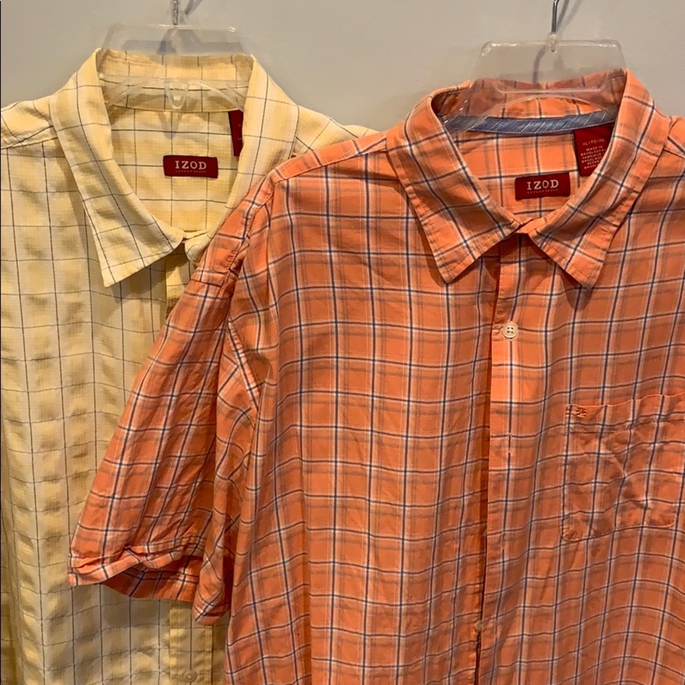 TWO Izod short sleeve shirts